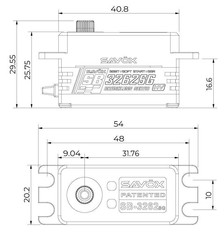 Savöx SB-3262SG Servo 28Kg 0,08s HV Alu Brushless - Bild 5