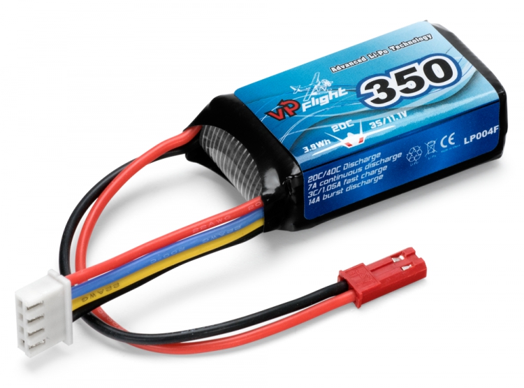 Li-Po Batteri Vapex 3S 11,1V 350mAh 20C JST