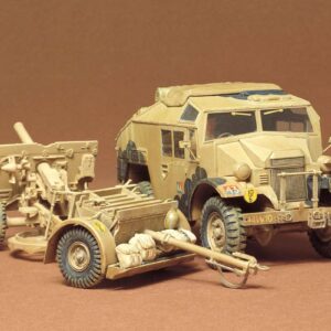 Tamiya British 25 PDR. Field Gun & Quad Gun Tractor 1/35 plastbyggsats – 35044