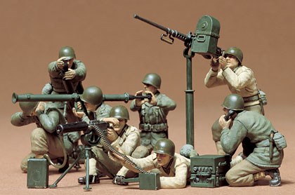 Tamiya U.S. Gun and Mortar Team 1/35 plastbyggsats – 35086
