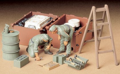 Tamiya German Tank Engine Maintenance Crew Set 1/35 plastbyggsats – 35180