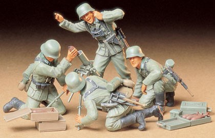 Tamiya German Infantry Mortar Team 1/35 plastbyggsats – 35193