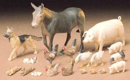 Tamiya Livestock Set 1/35 plastbyggsats – 35128