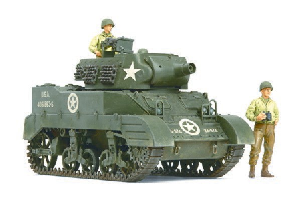 Tamiya U.S. Howitzer Motor Carriage M8 "AWAITING ORDERS" Set (w/3 FIGURES) 1/35 plastbyggsats – 35312