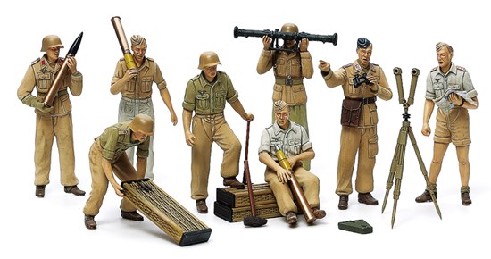 Tamiya German Africa Corps Luftwaffe Artillery Crew Set 1/35 plastbyggsats – 35343