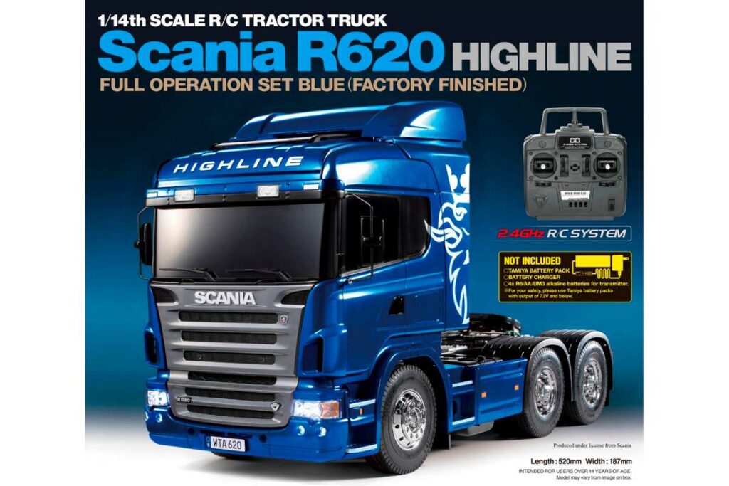 Tamiya 23674 – Scania R620, blå – Full Option 1/14