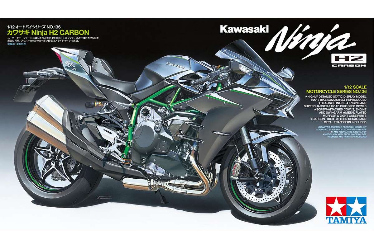 Tamiya Kawasaki Ninja H2 Carbon 1/12 plastbyggsats – 14136