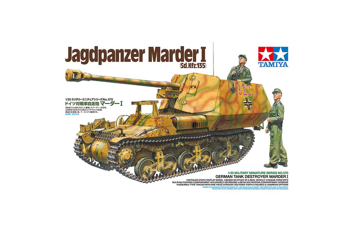 Tamiya German Tank Destroyer Marder I 1/35 plastbyggsats – 35370