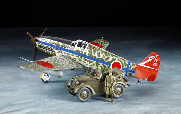 Tamiya Kawasaki Ki-61-Id Hien (Tony) & 4×4 Light 1/48 plastbyggsats – 25203