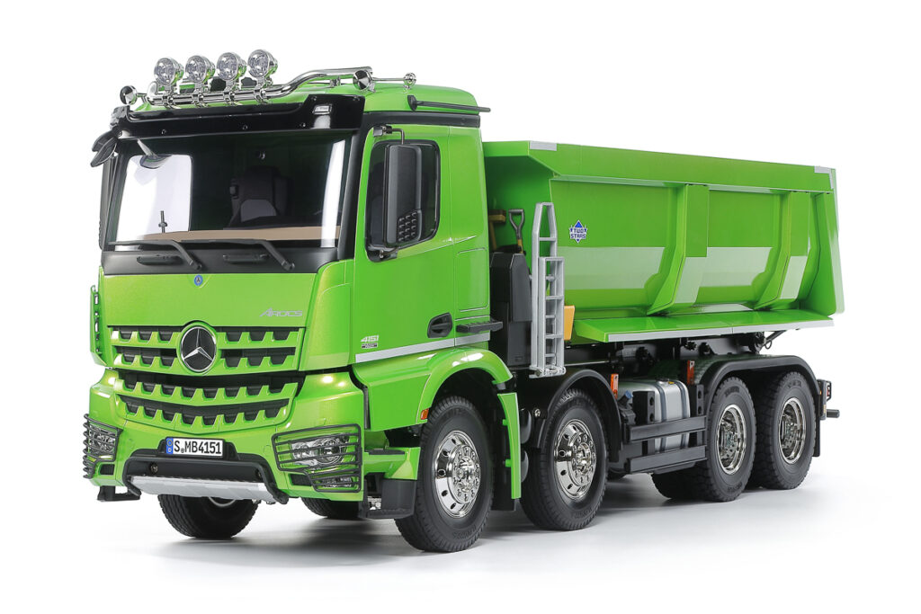 Tamiya 47523 – Mercedes-Benz Arocs 4151 8×4 Dumper 1/14, Candy Green