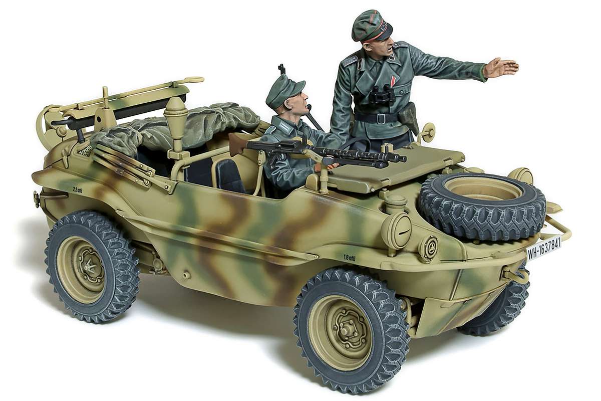 Tamiya German Schwimmwagen Type 166 (WIDE Wheel VERSION) 1/35 plastbyggsats – 35393