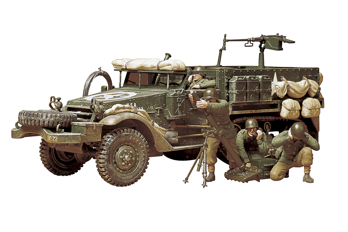 Tamiya U.S. 81mm Mortar Carrier M21 1/35 plastbyggsats – 35083