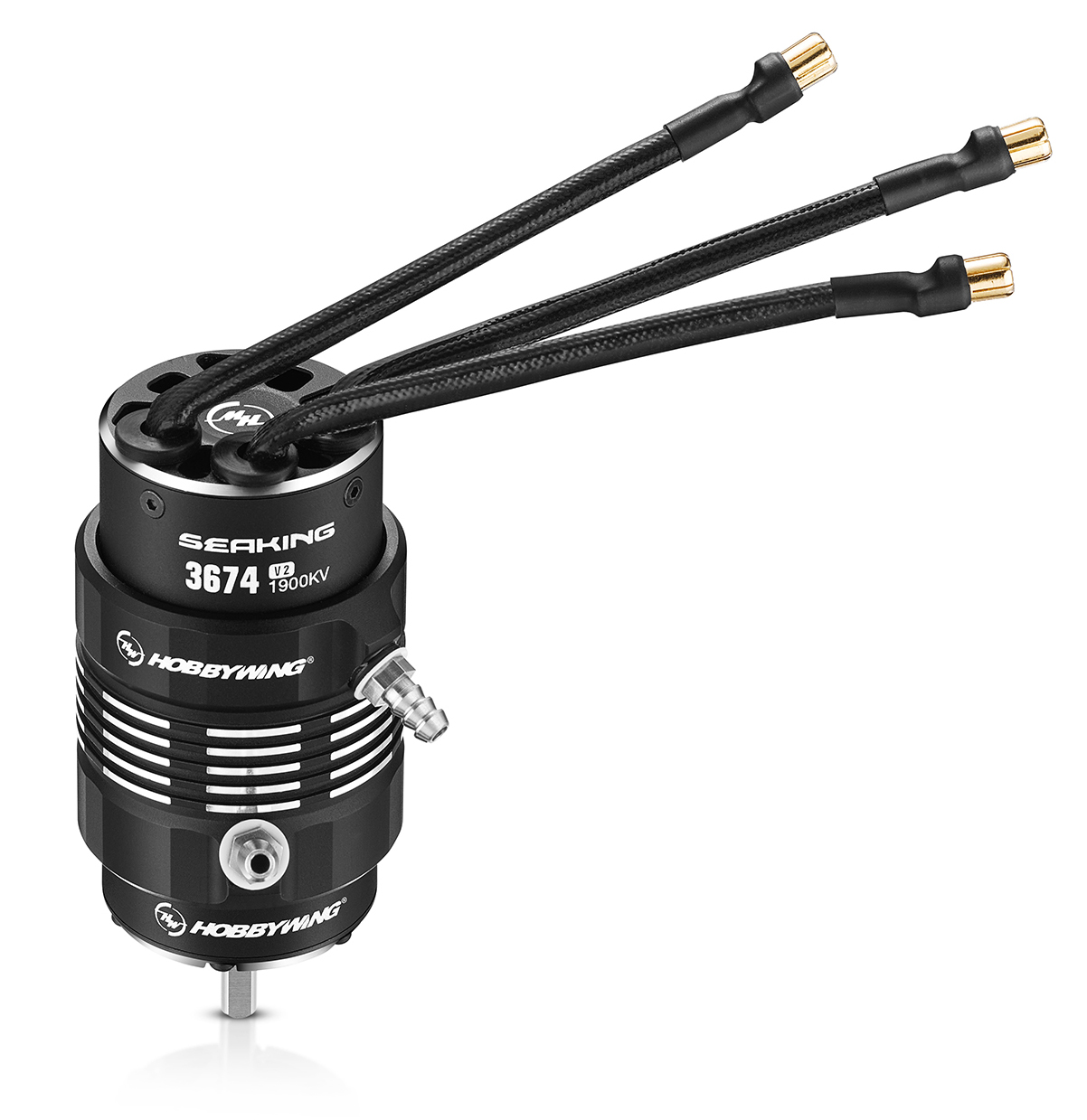 Hobbywing SeaKing 3674SL 1900kV svart V2 Båt 2-6S motor - Bild 2