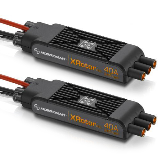 Hobbywing XRotor Pro 40A fartreglage 3-6S 3.5mm Kontakter (utan Kablar) Multirotor (2)