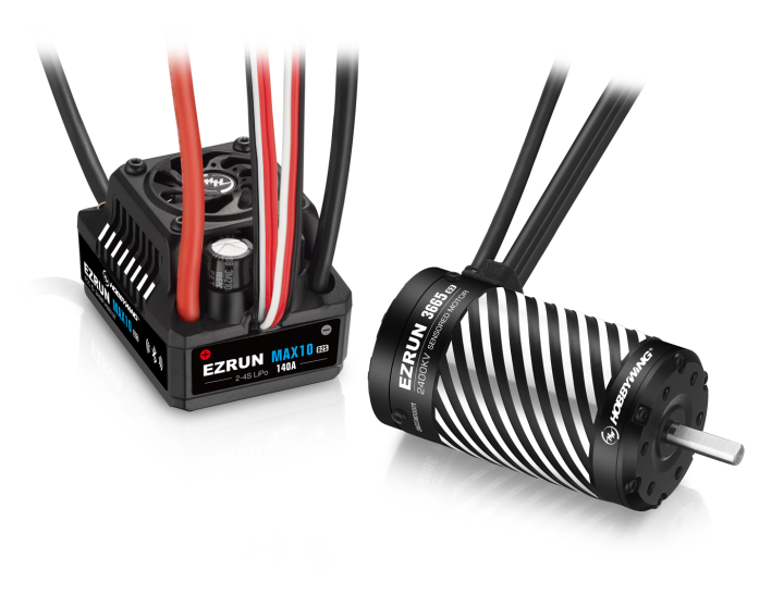 Hobbywing EzRun Combo MAX10 G2S 140A - 3665SD 2400kV svart G3 1/10
