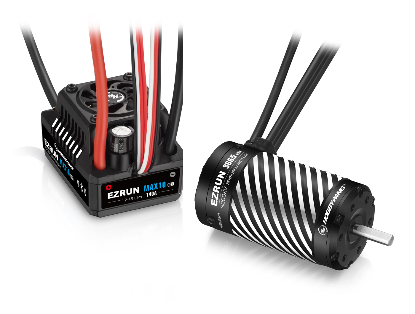 Hobbywing EzRun Combo MAX10 G2S 140A - 3665SD 3200kV svart G3 1/10 - Bild 2