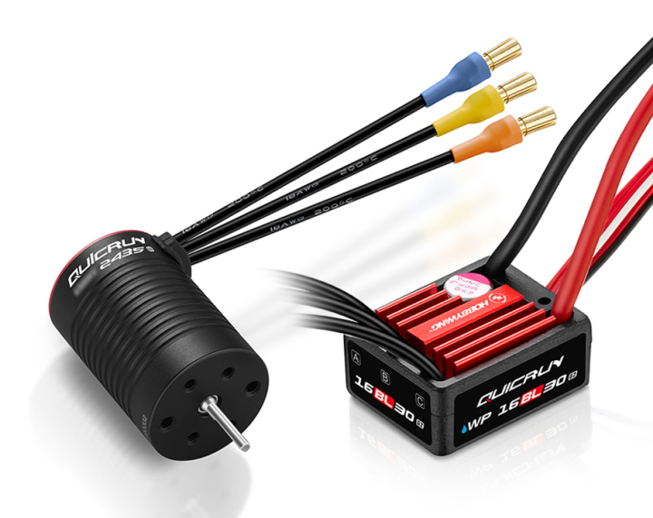 Hobbywing QuicRun Combo WP 16BL30 G2 - 2435SL 4500kV G3 1/16
