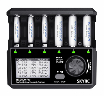 SkyRC NC2500 Pro laddare för AA/AAA NiMH och NiCd
