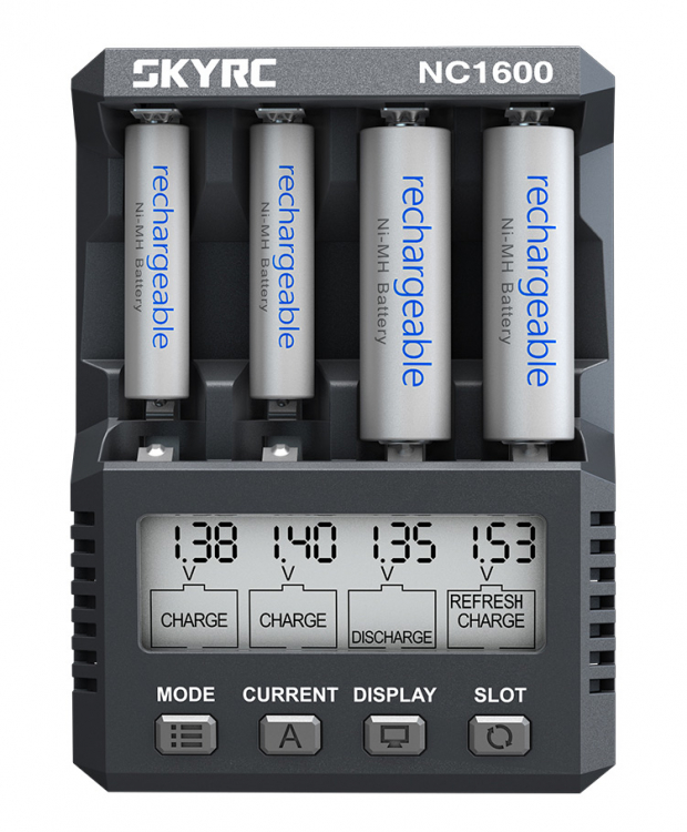 SkyRC NC1600 USB-C-laddare för AA/AAA NiMH och NiCd - Bild 3