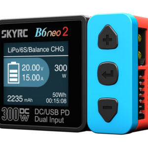 SkyRC B6neo 2 balansladdare 300W 15A – röd/blå