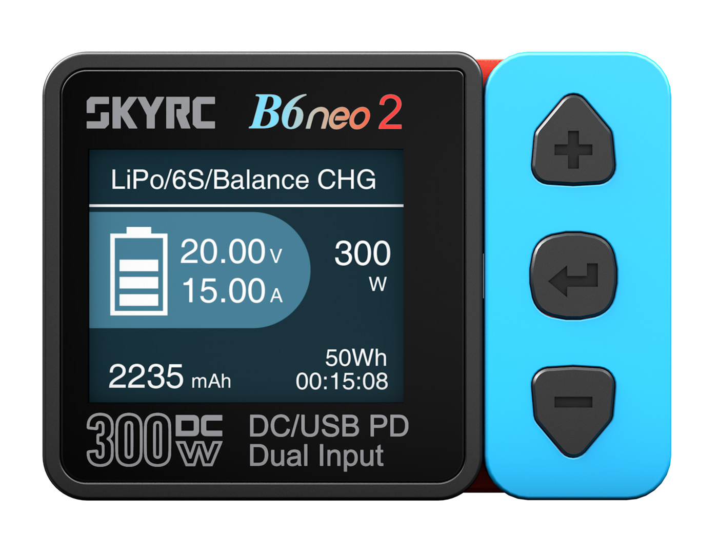 SkyRC B6neo 2 balansladdare 300W 15A – röd/blå - Bild 3
