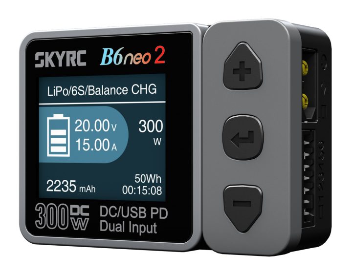 SkyRC B6neo 2 balansladdare 300W 15A – svart/grå