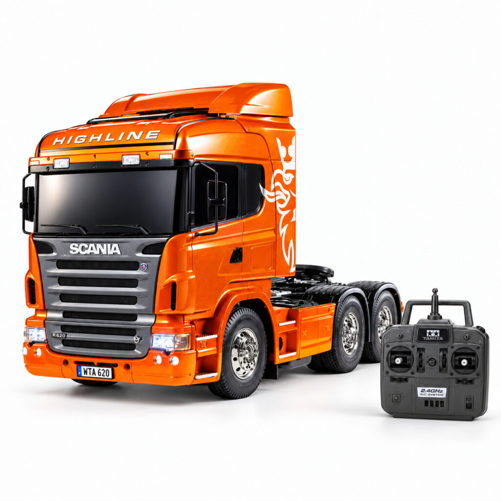 Tamiya 23689 Scania R620 6x4 Highline Metal Orange – Full Option 1/14