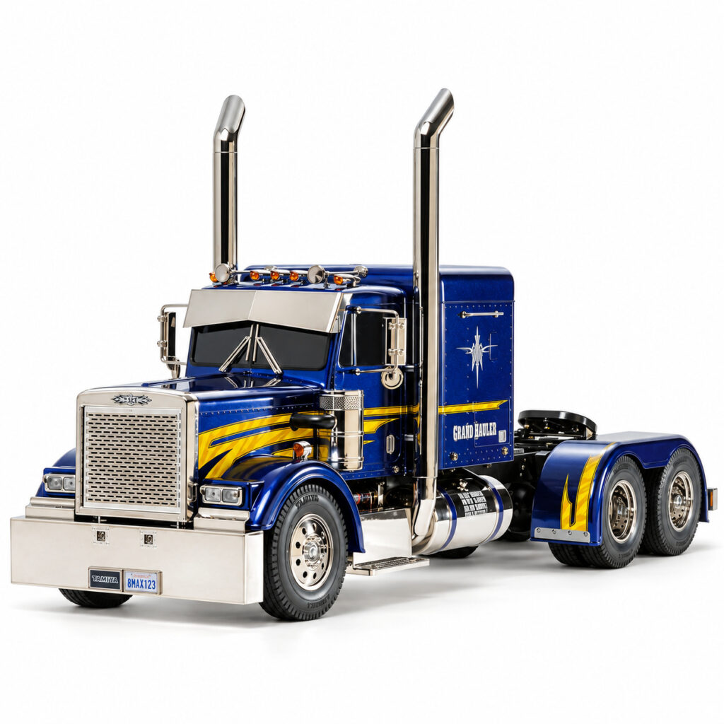 Tamiya 23800 Grand Hauler 6x4 metallicblå – Full Option 1/14