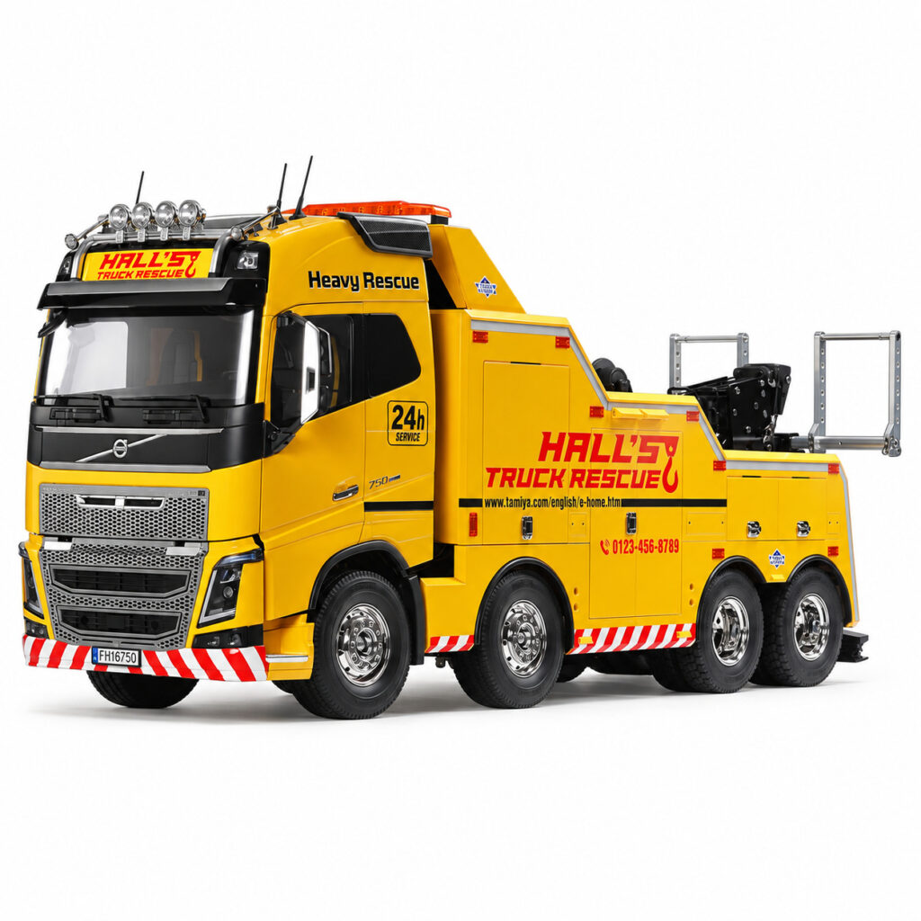 Tamiya 56362 – Volvo FH16 750 8×4 Bärgningsbil 1/14