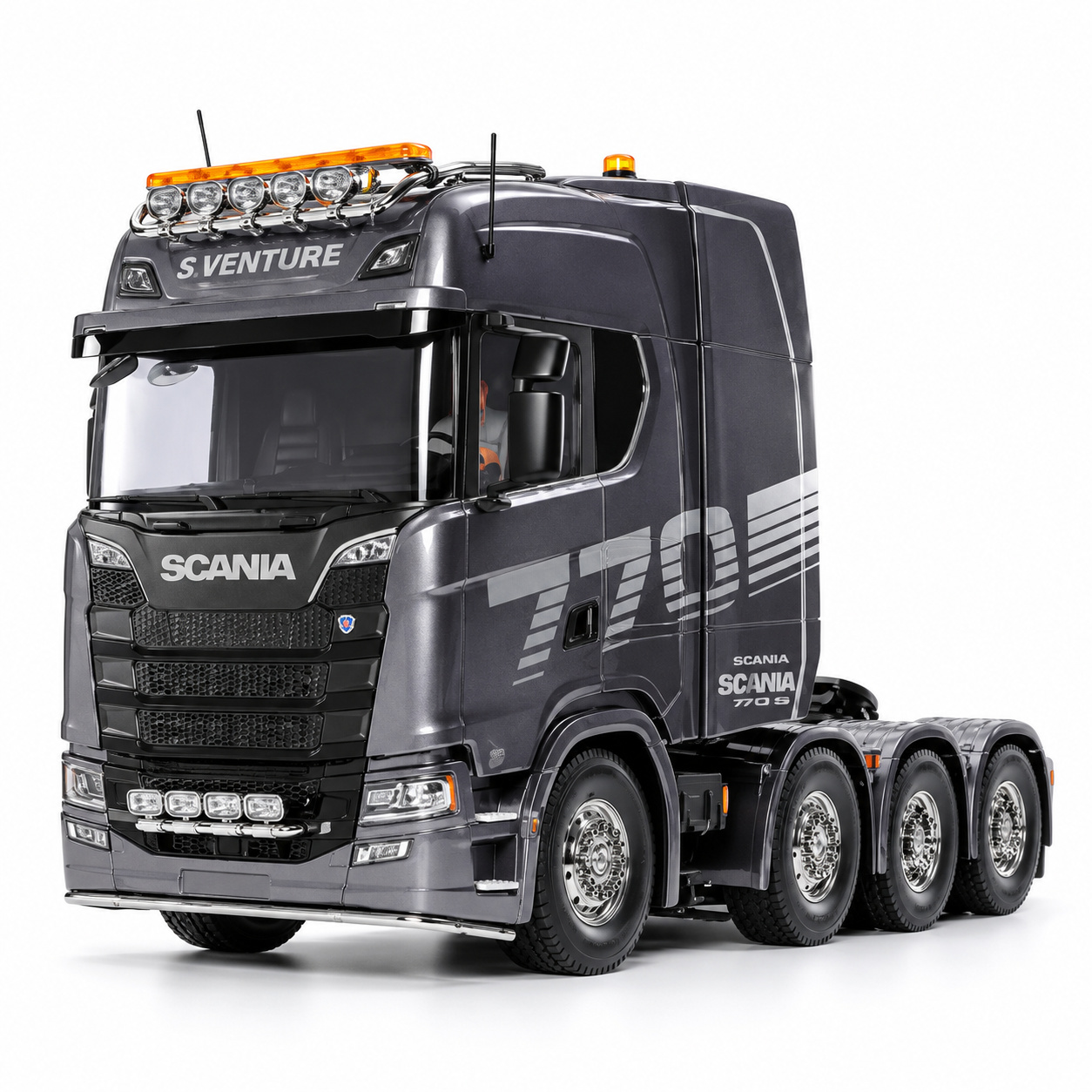 Tamiya 56376 – Scania 770 S 8×4/4 Gun Metal Edition 1/14